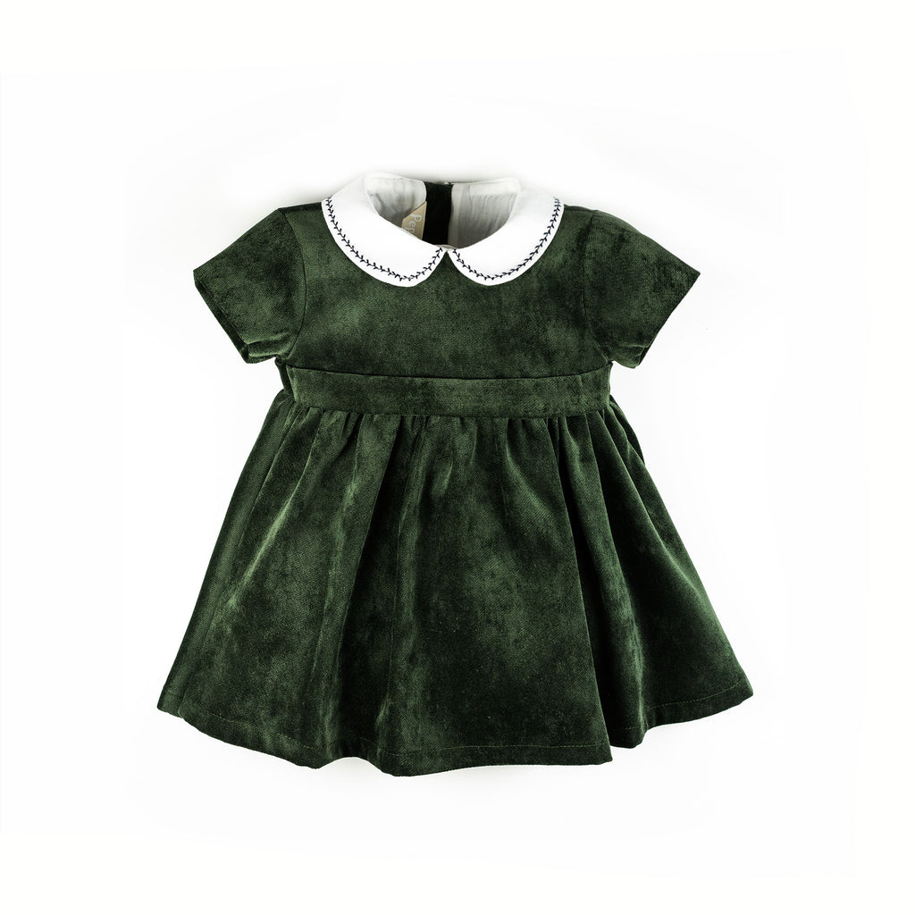 Vestito in velluto verde