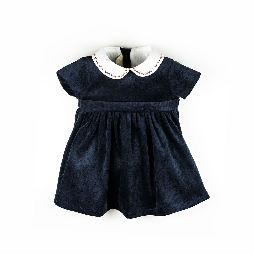 Vestito in velluto blu