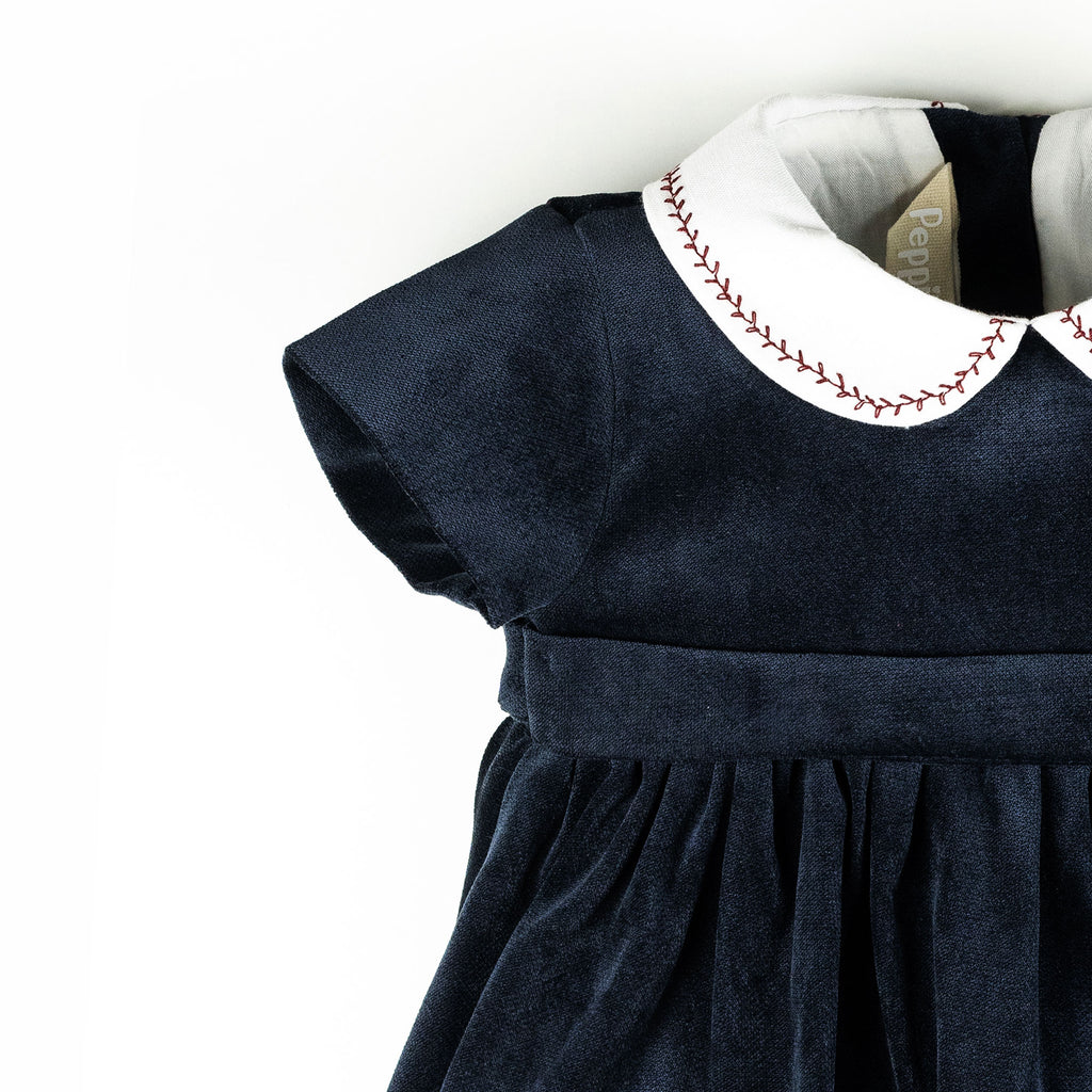 Vestito in velluto blu