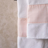 Set asciugamano lino rosa