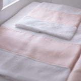 Set asciugamano lino rosa