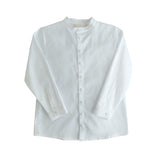 Camicia bambino con collo alla coreana in cotone