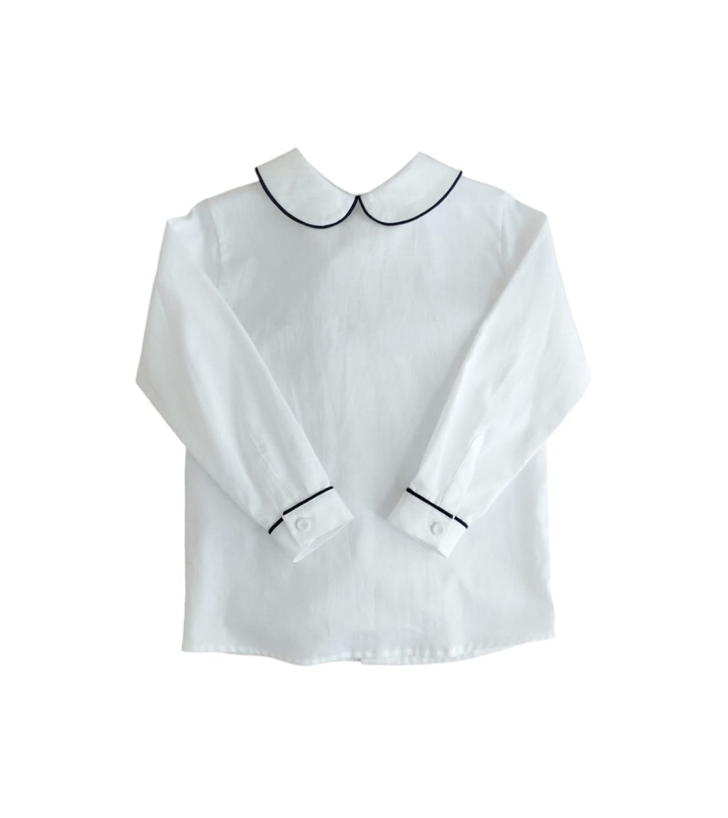 Camicia bambino con profili a contrasto