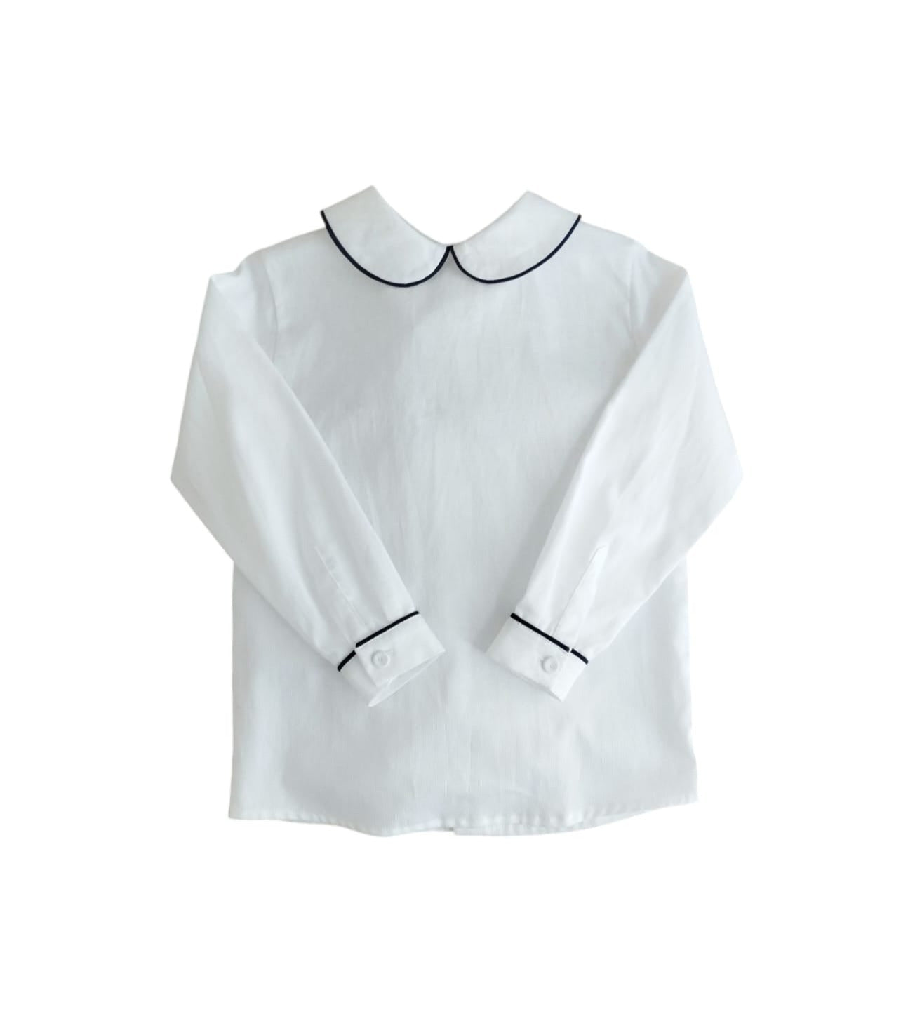 Camicia bambino con profili a contrasto