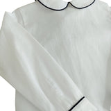 Camicia bambino con profili a contrasto