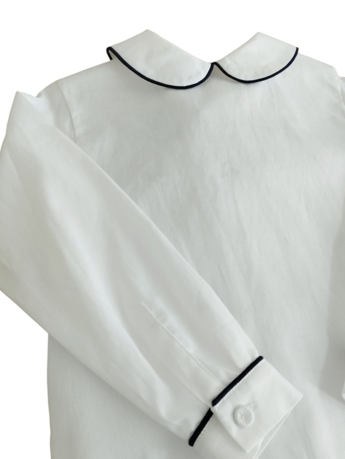 Camicia bambino con profili a contrasto