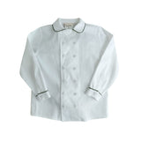Camicia bambino doppiopetto con profili a contrasto