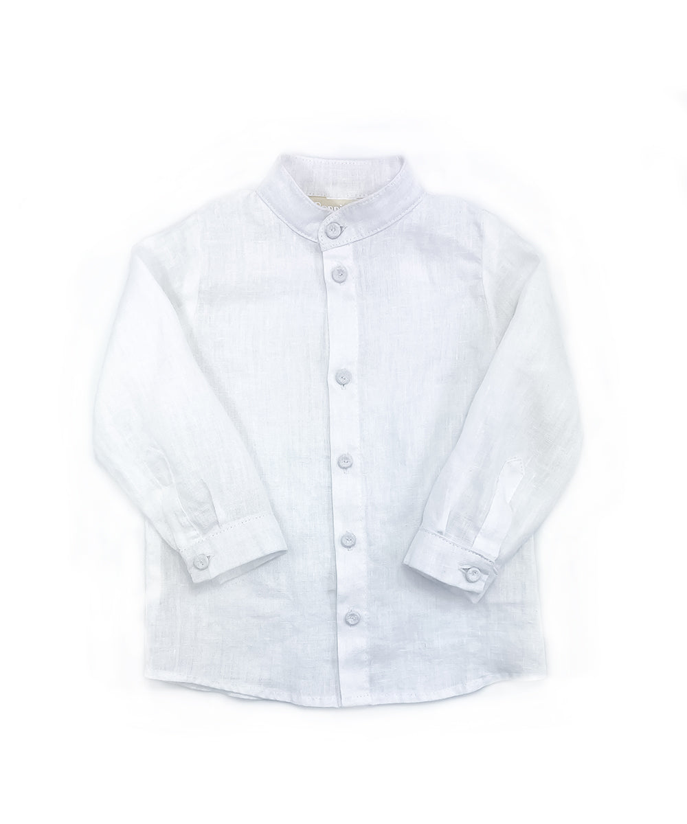 Camicia bambino lino bianco