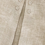 Camicia bambino lino sabbia con ripresa
