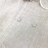 Camicia con bottoncini bambino lino sabbia