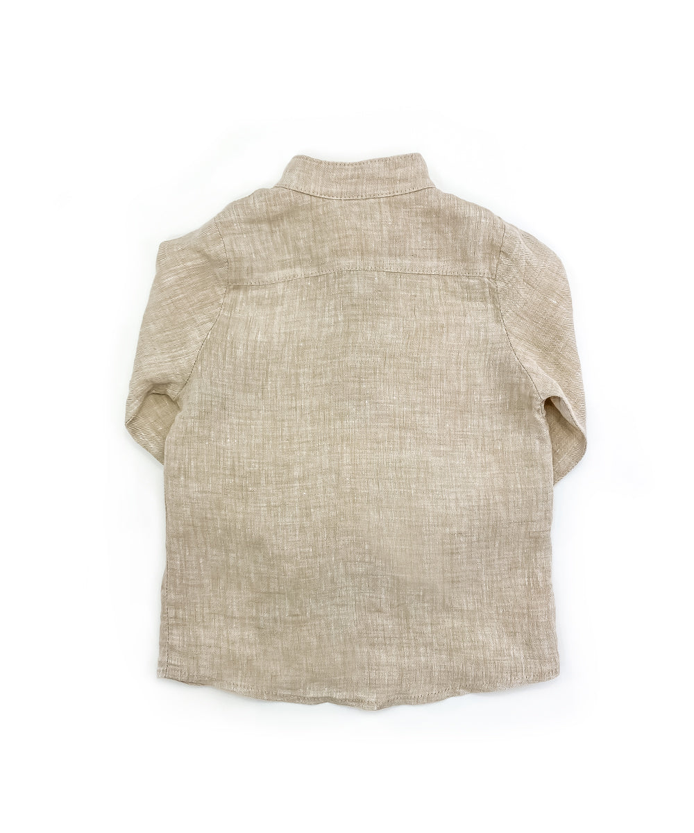 Camicia coreana bambino lino sabbia
