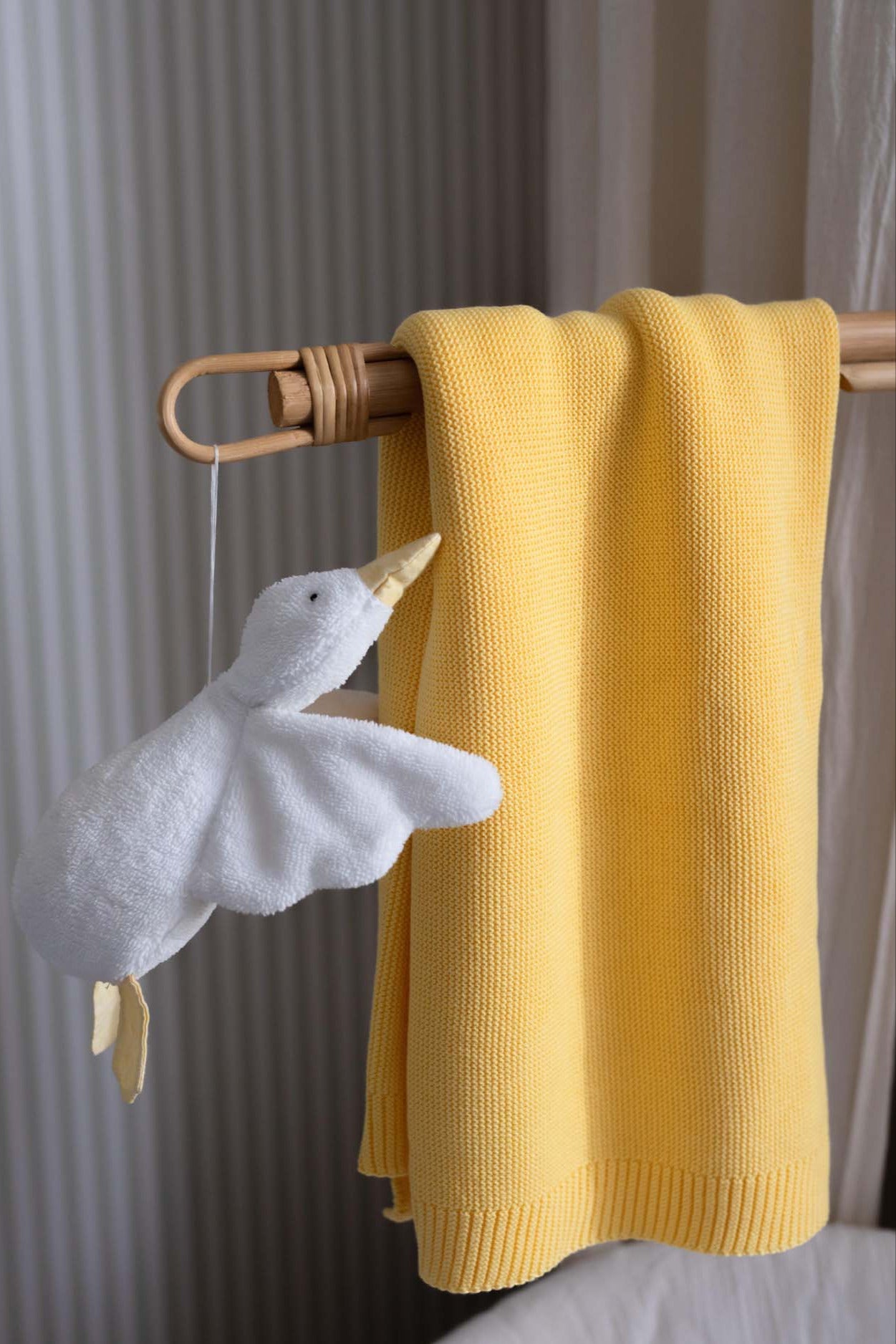Copertina filo di cotone 4 stagioni giallo