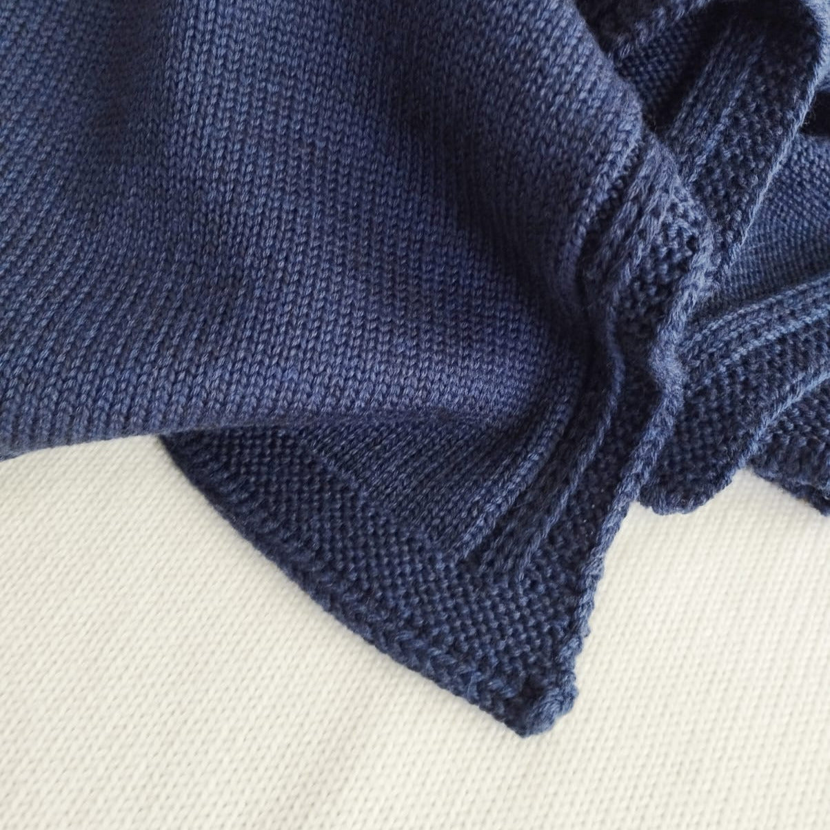 Copertina in lana vergine blu