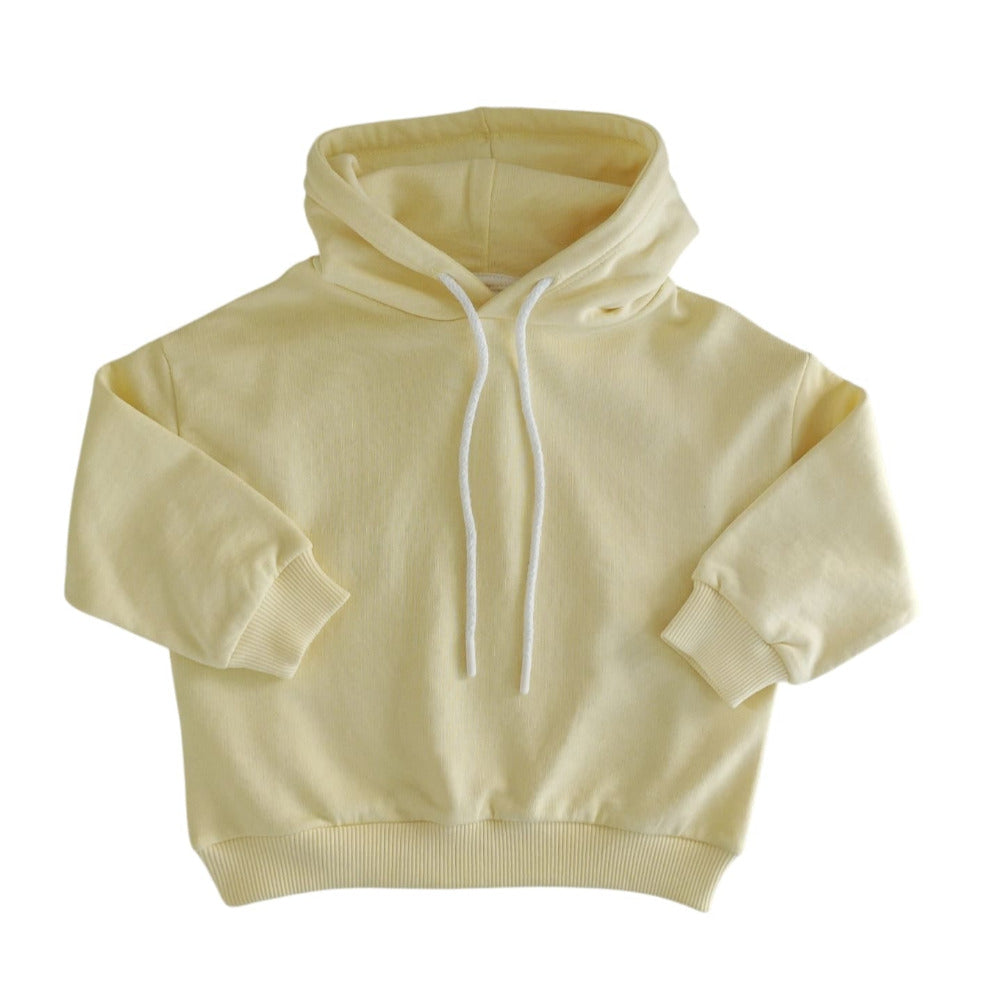 Felpa con cappuccio bambino/a giallo