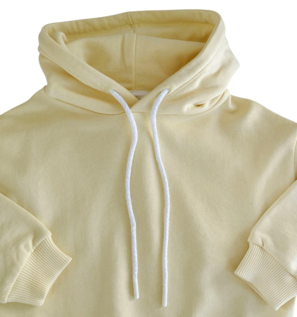 Felpa con cappuccio bambino/a giallo