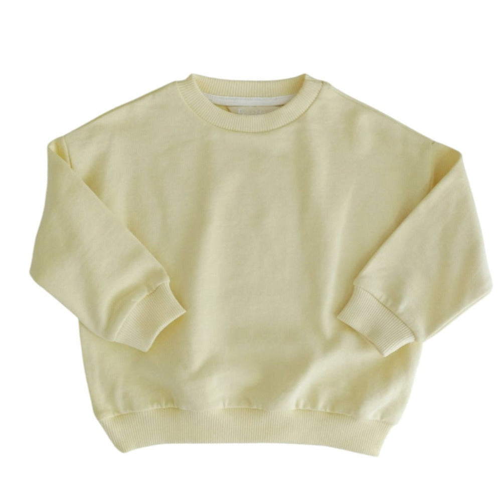 Felpa girocollo bambino/a giallo