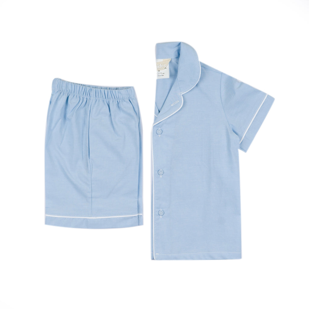 Pigiama sartoriale bambino/a celeste
