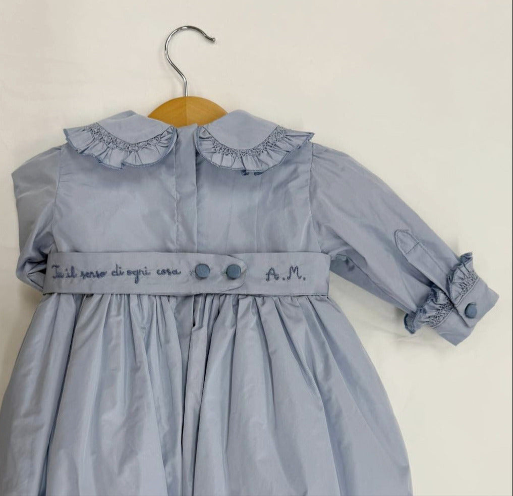 Pagliaccetto Battesimale con punto smock su misura