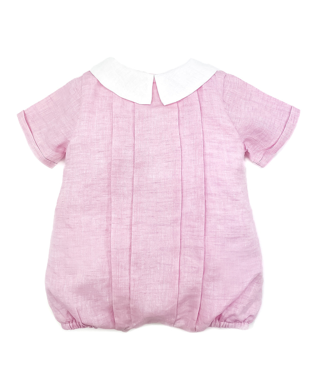 Pagliaccetto con manica lino rosa
