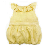 Pagliaccetto con rouches lino giallo