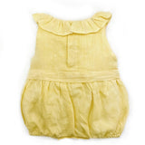 Pagliaccetto con rouches lino giallo