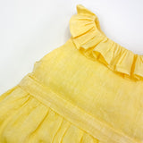 Pagliaccetto con rouches lino giallo