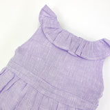 Pagliaccetto con rouches lino lilla