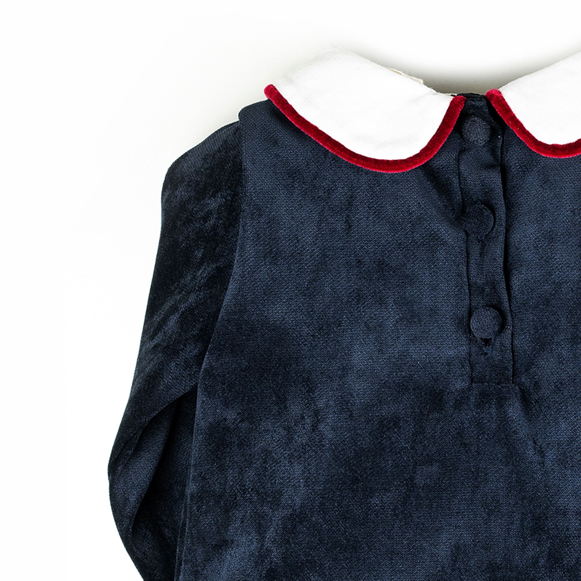 Pagliaccetto in velluto blu