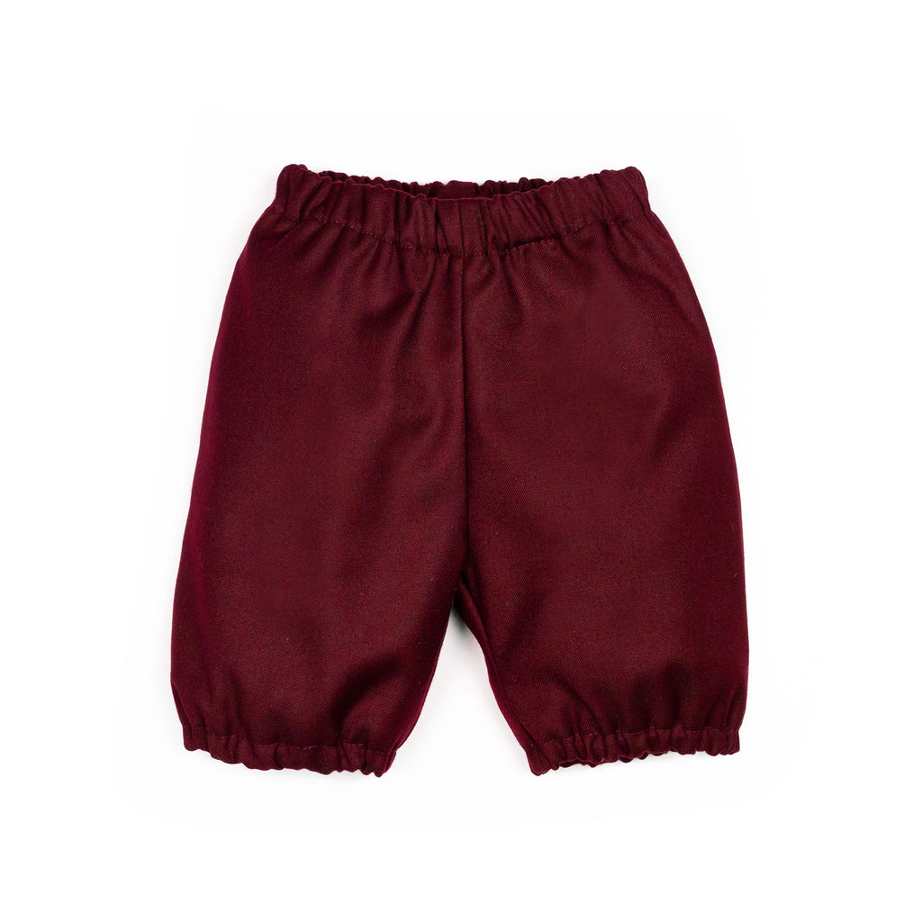 Pantaloni all'inglese con elastico bordeaux