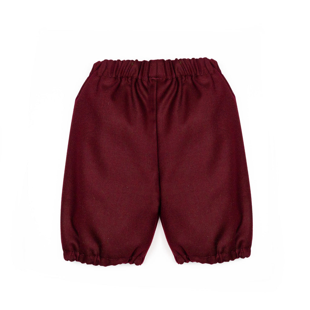 Pantaloni all'inglese con elastico bordeaux