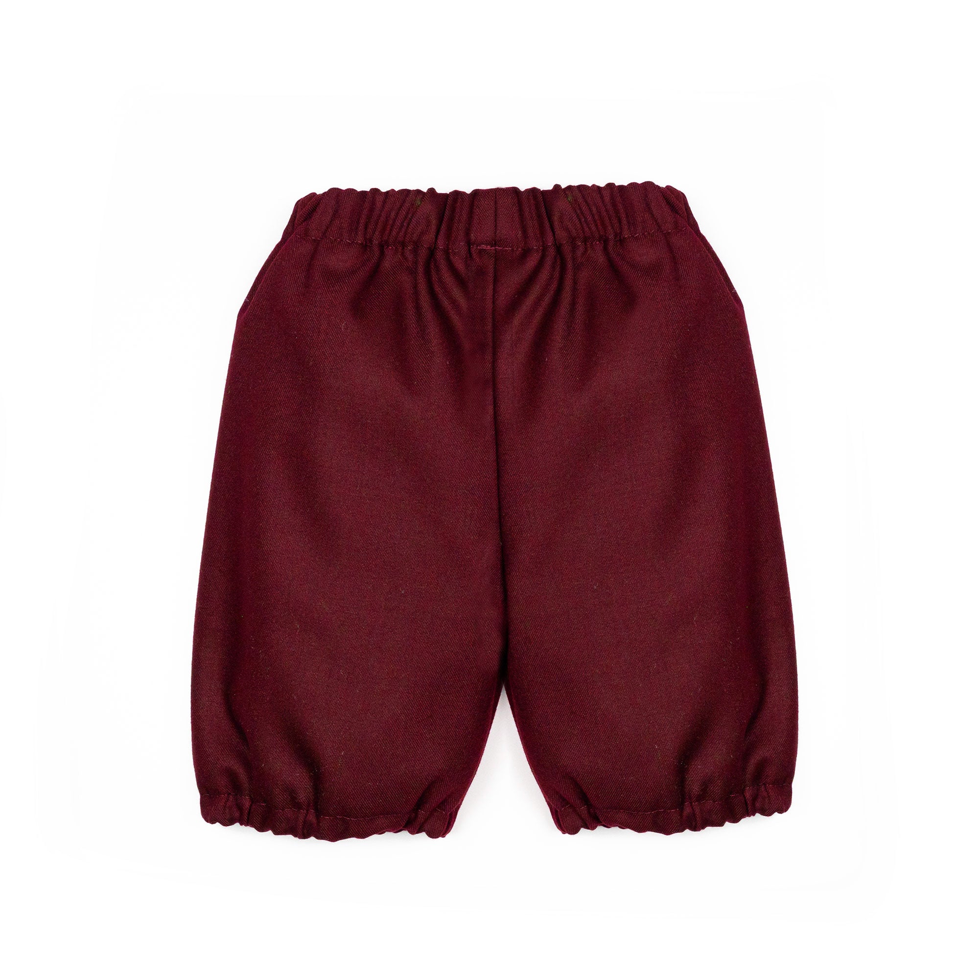 Pantaloni all'inglese con elastico bordeaux