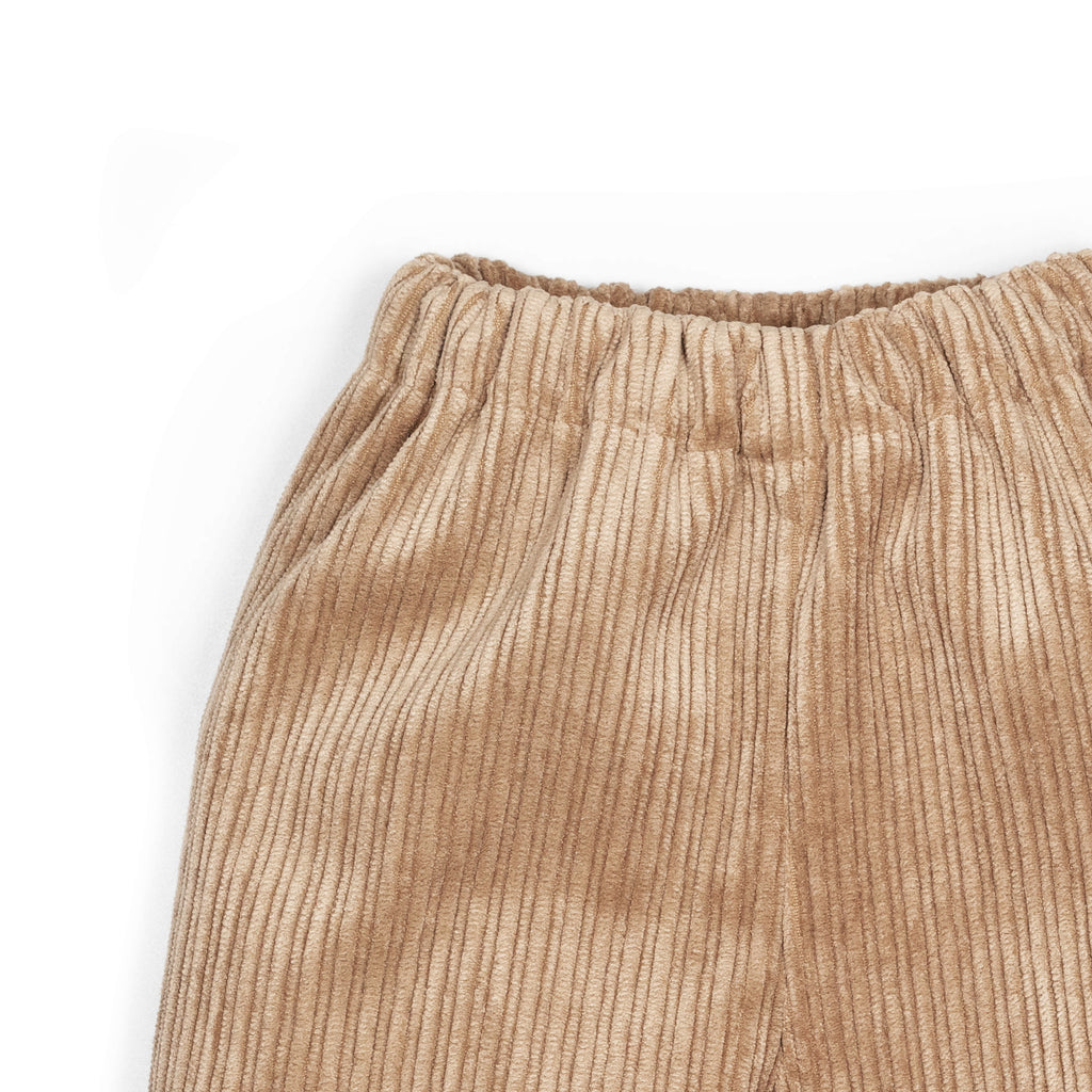 Pantaloni all'inglese con elastico in velluto fango