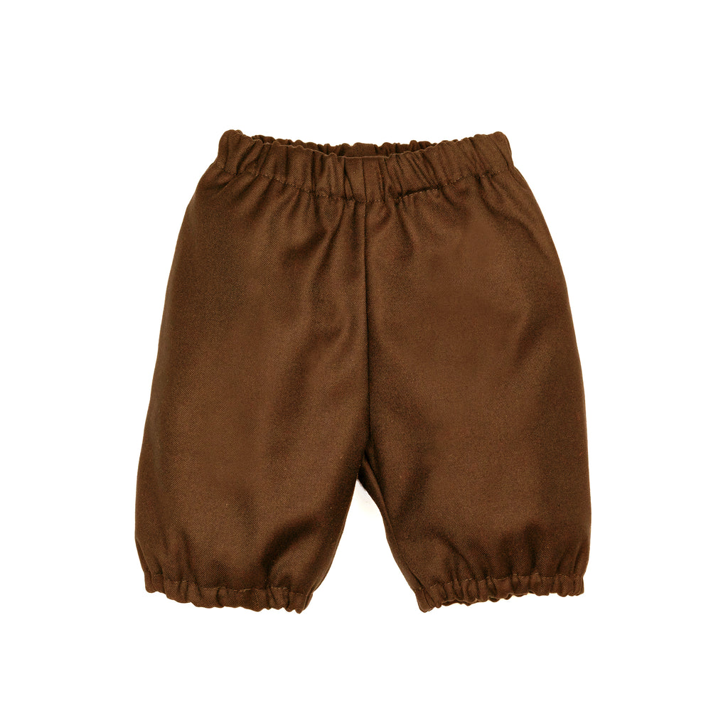 Pantaloni all'inglese con elastico marrone