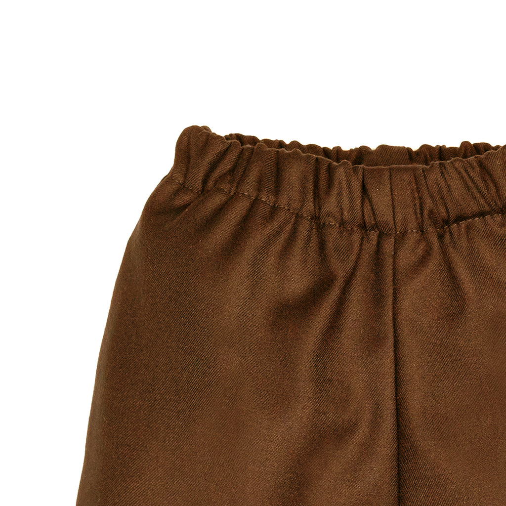 Pantaloni all'inglese con elastico marrone