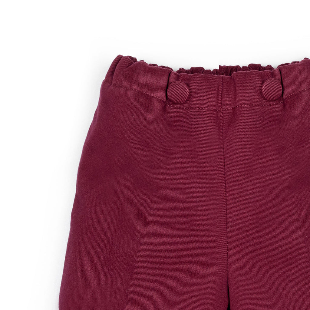 Pantaloni alla caviglia bordeaux