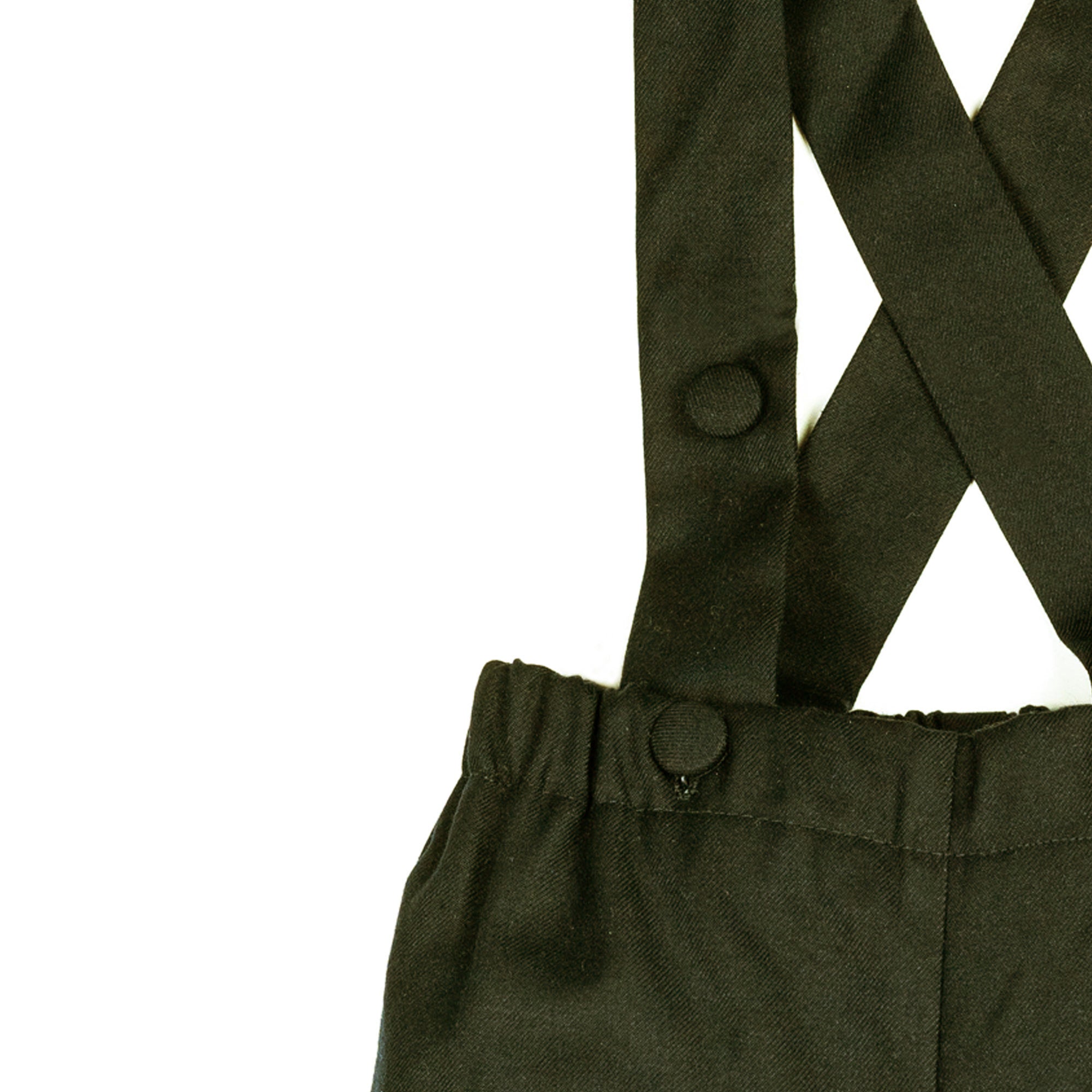 Pantaloni con bretelle all'inglese verde