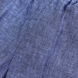 Pantaloni con bretelle lino blu