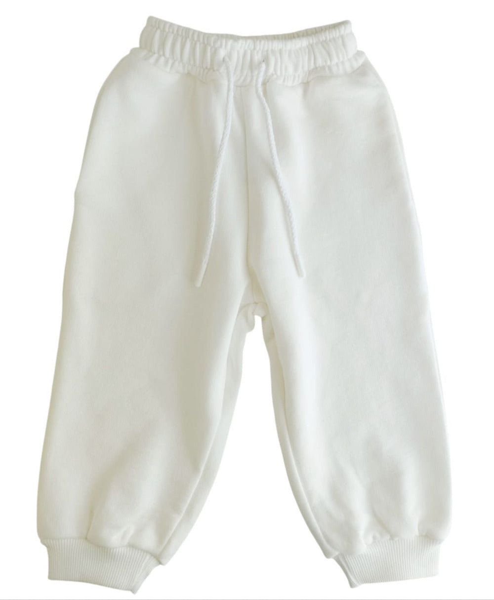 Pantaloni tuta bambino/a bianco