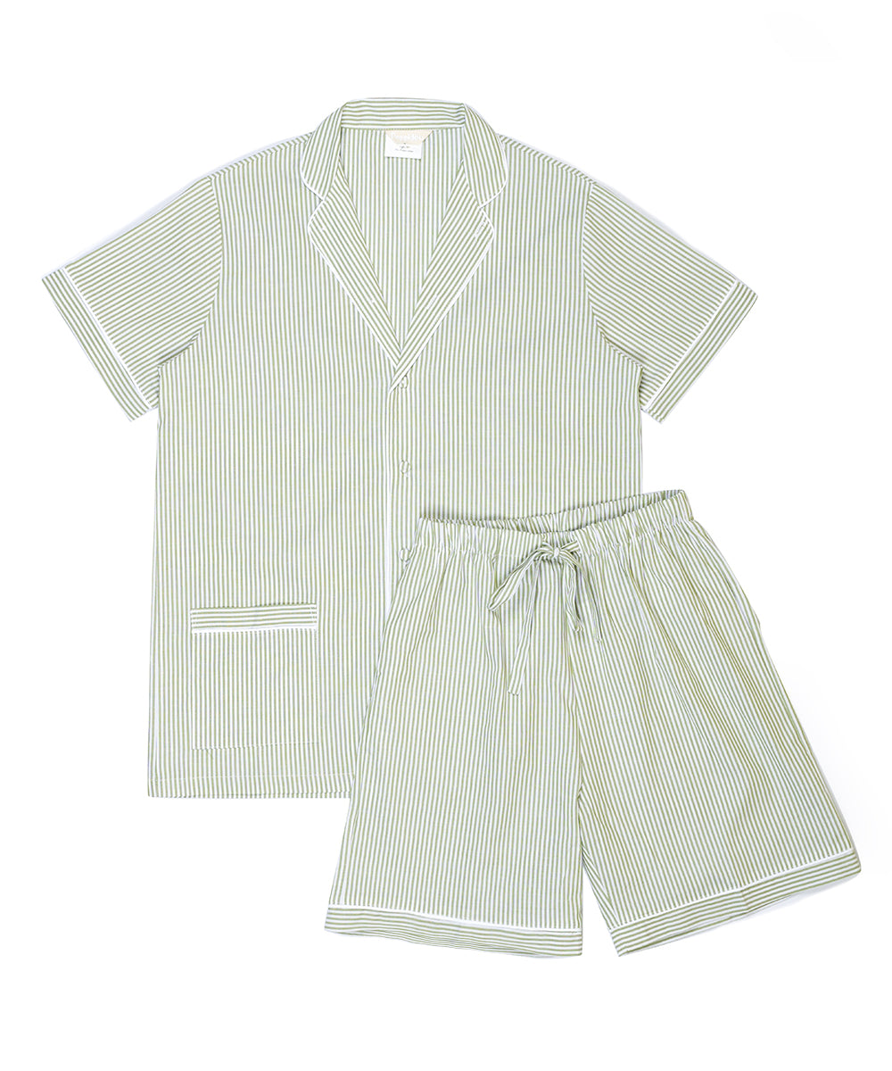 Pigiama sartoriale adulto righe verde