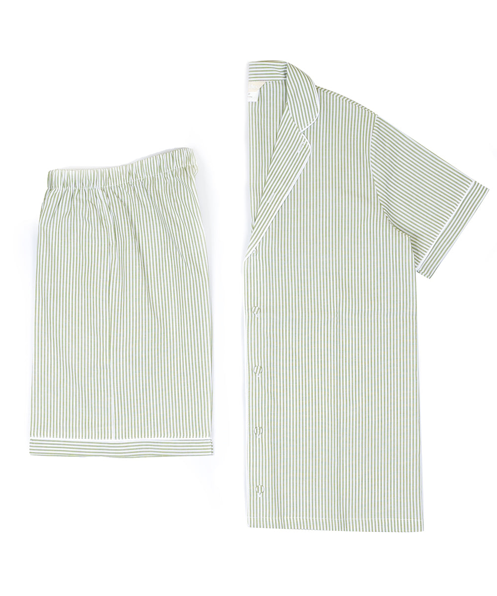 Pigiama sartoriale adulto righe verde