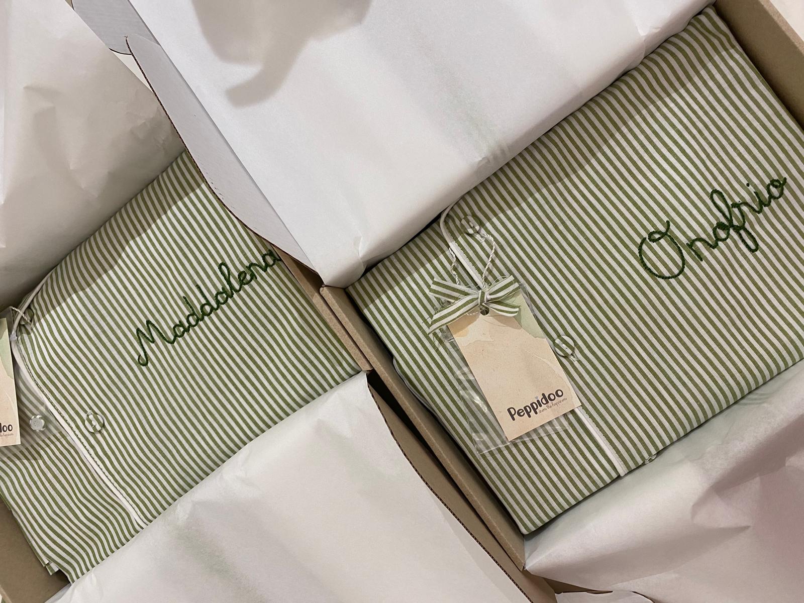 Pigiama sartoriale adulto righe verde