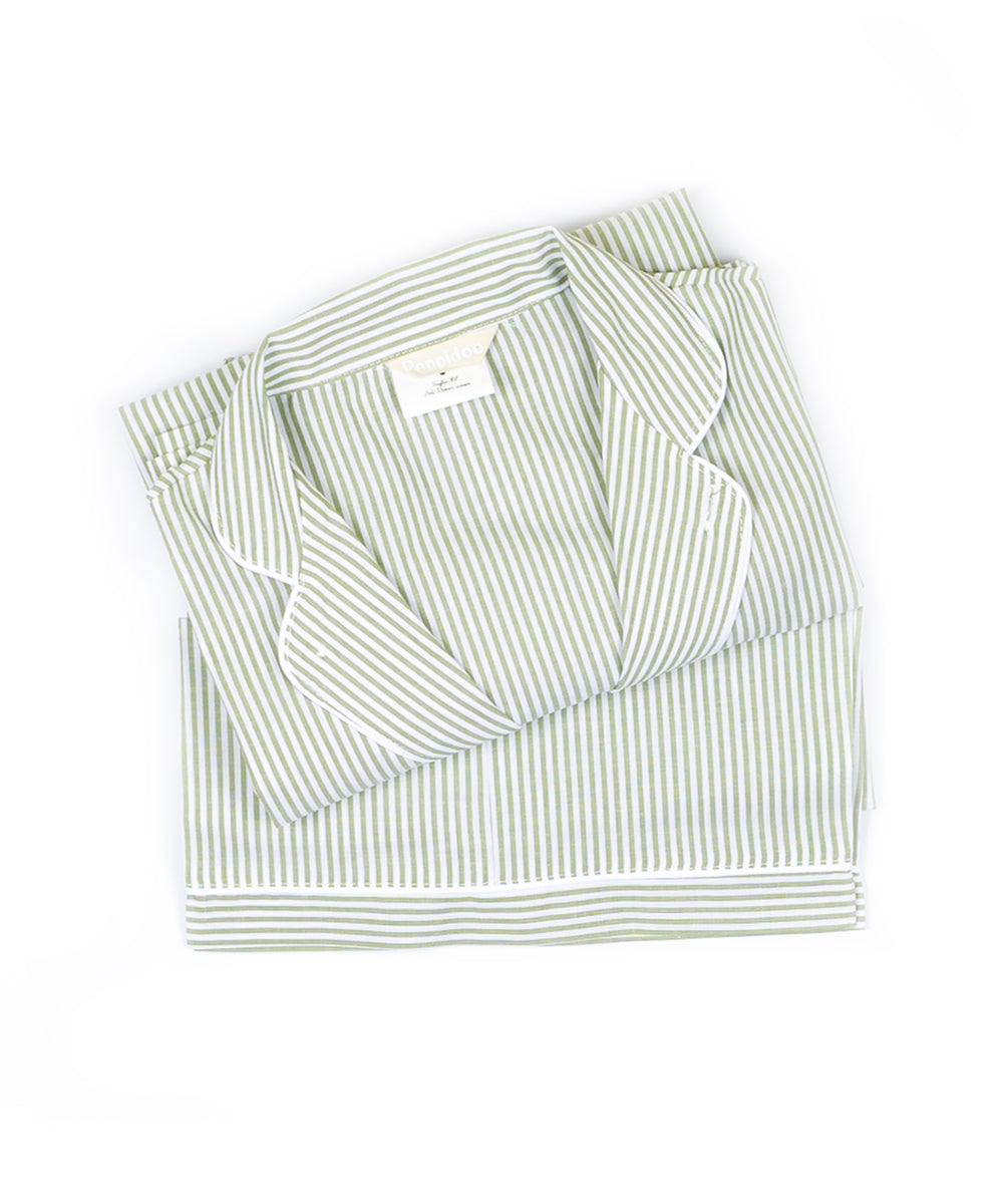 Pigiama sartoriale adulto righe verde