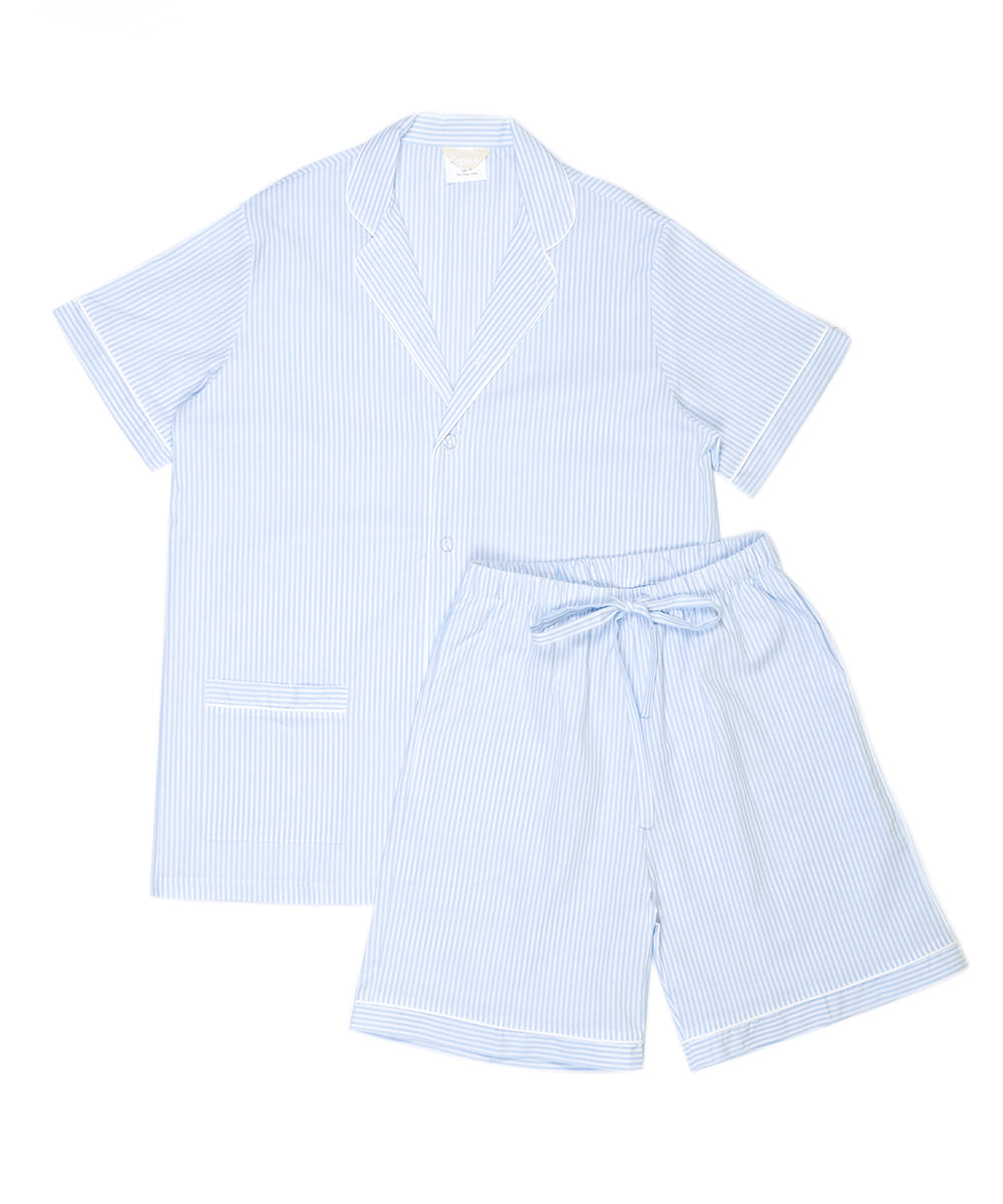 Pigiama sartoriale adulto righe celeste