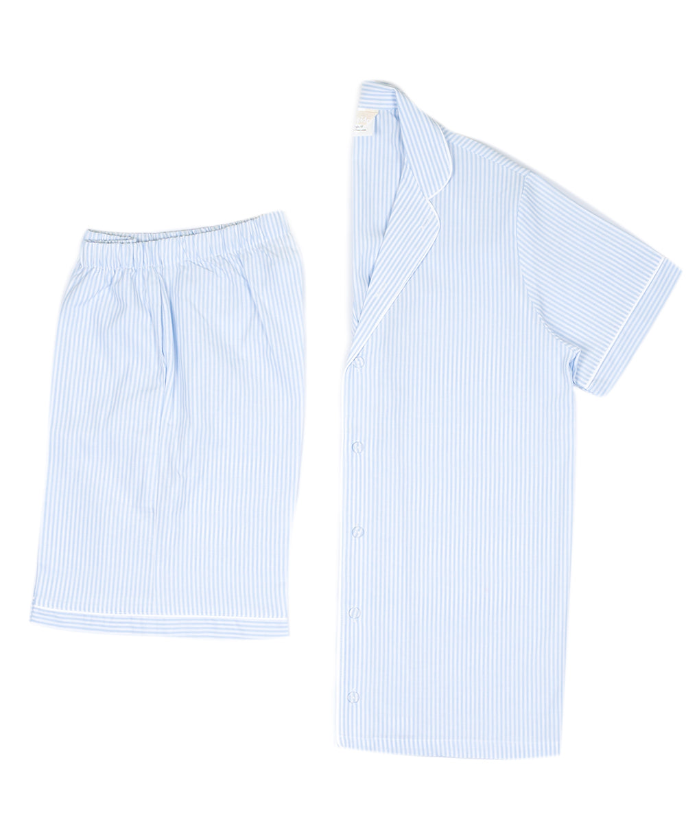 Pigiama sartoriale adulto righe celeste