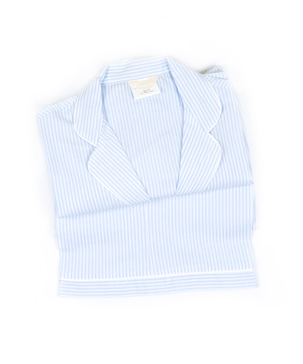 Pigiama sartoriale adulto righe celeste