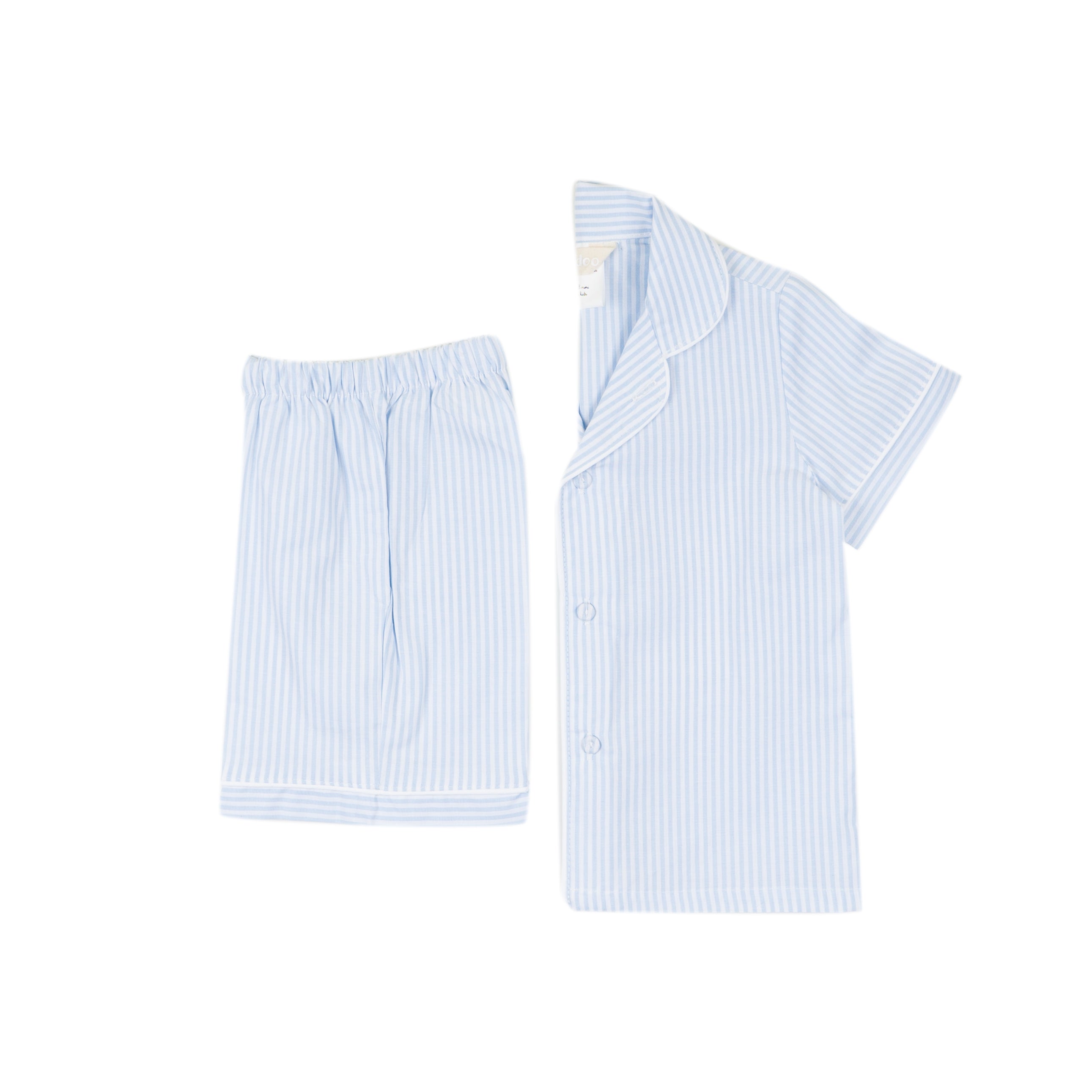 Pigiama sartoriale bambino/a righe celeste