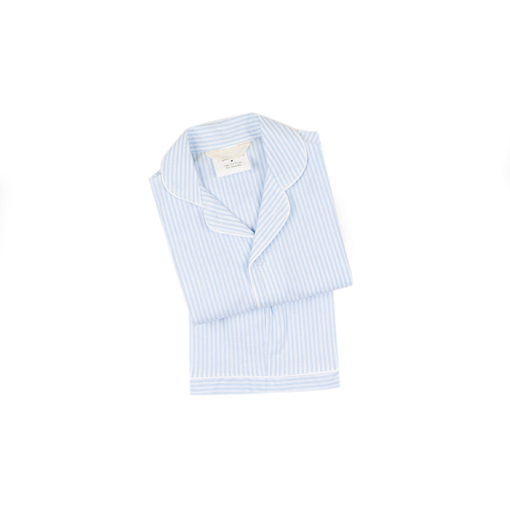 Pigiama sartoriale bambino/a righe celeste