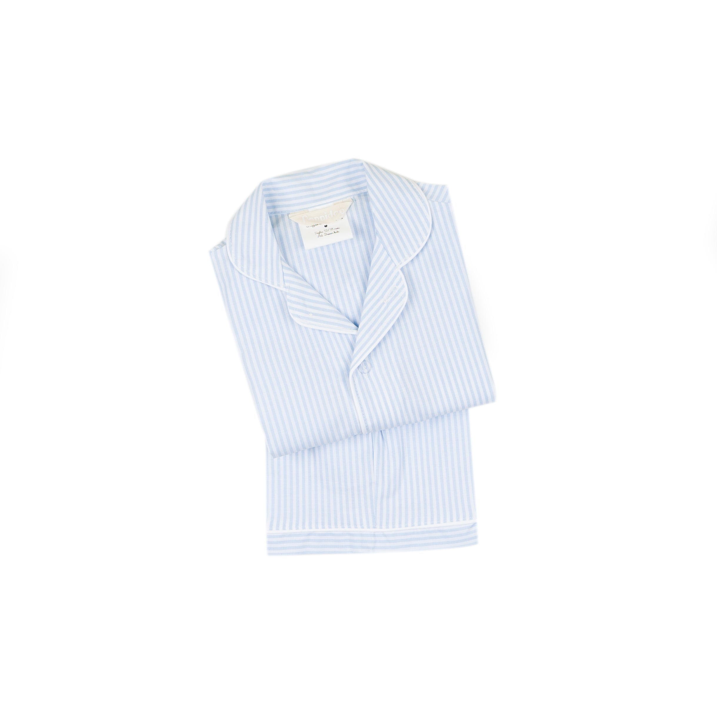 Pigiama sartoriale bambino/a righe celeste