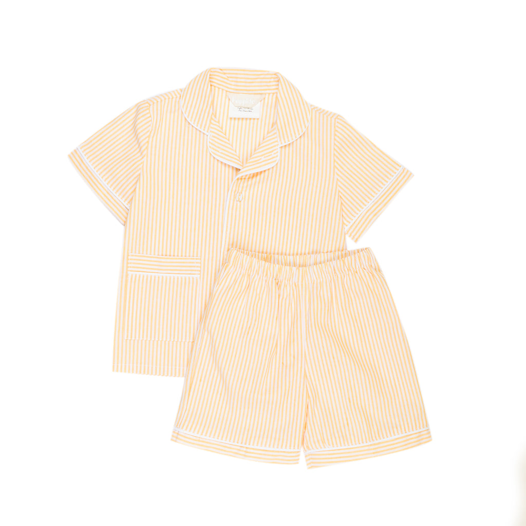 Pigiama sartoriale bambino/a righe giallo