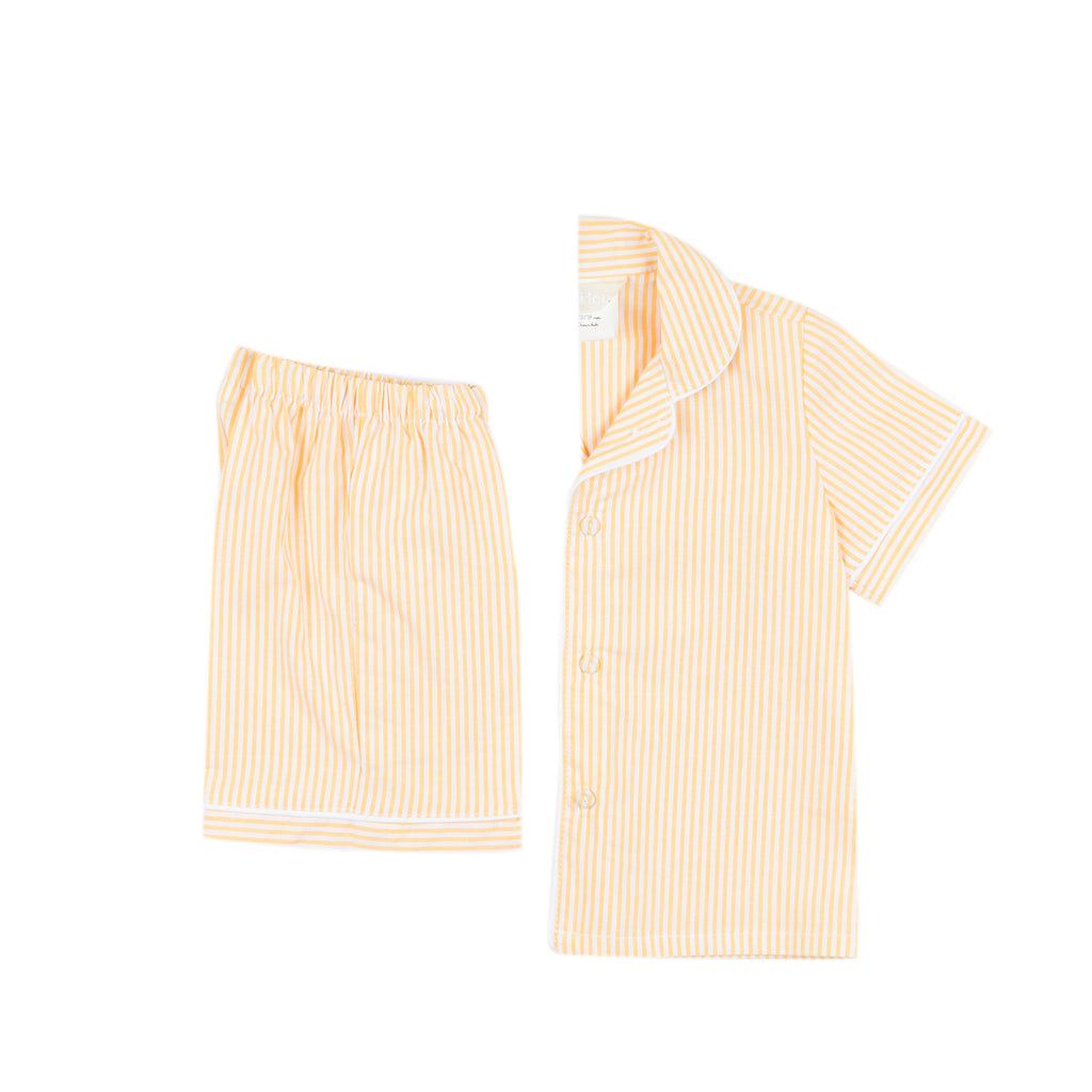 Pigiama sartoriale bambino/a righe giallo